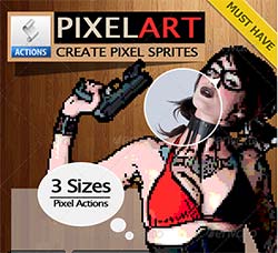 极品PS动作－像素艺术：Pixel Art Generator